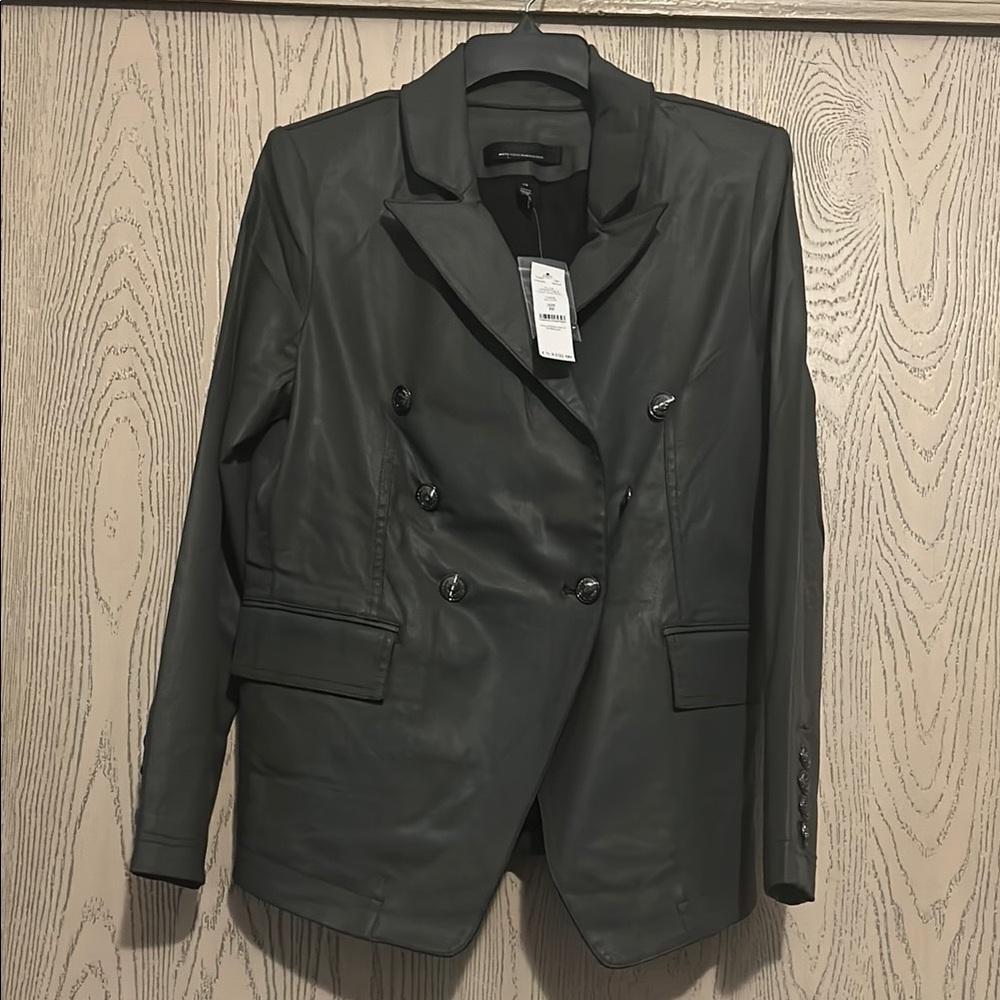 Women's Black Double-Breasted Jacket